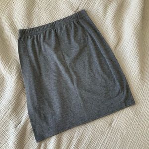 Boohoo Heather Grey Mini Tube Pencil Skirt